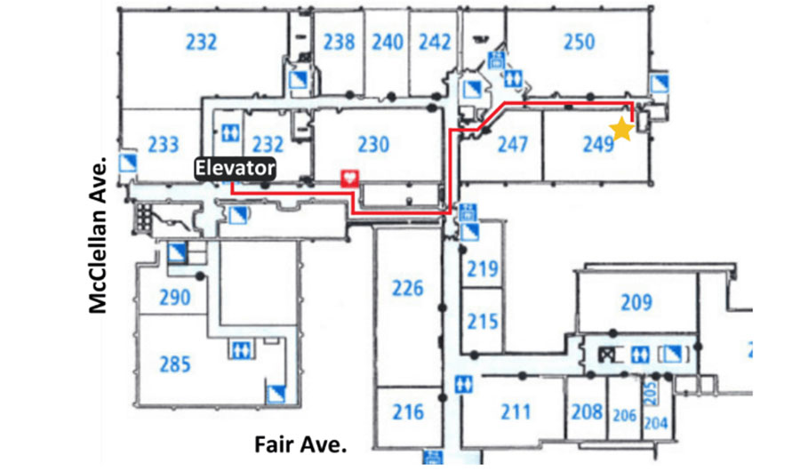 Marquette interior office location map